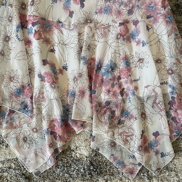 White Floral Midi Skirt - Picture 4 of 5